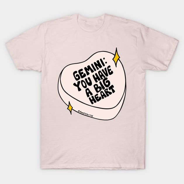 Gemini Conversation Heart T-Shirt by Doodle by Meg